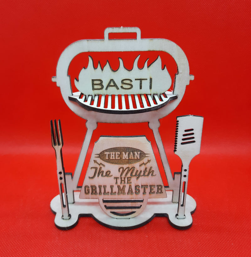 Gravierter Deko aufsteller "Grillmaster"