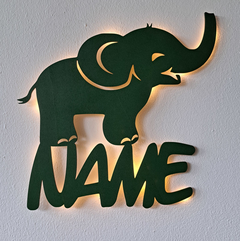 Personalisiertes Schlummerlicht kleiner Elefant