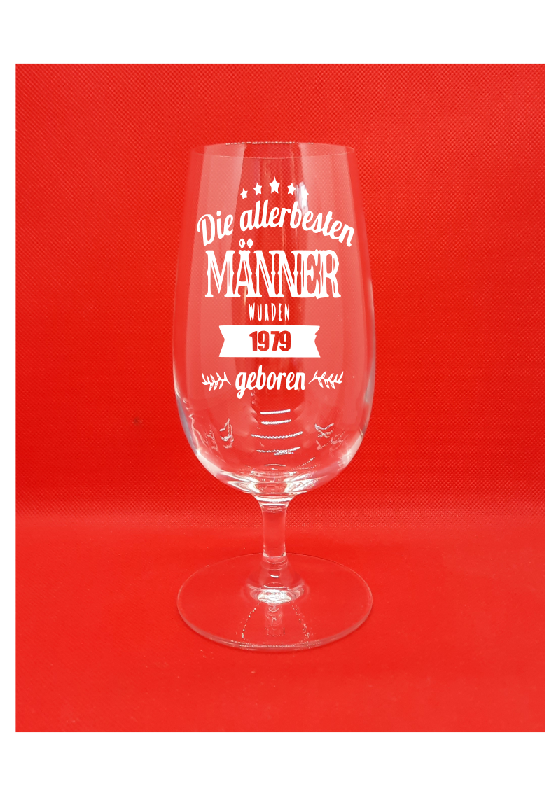 Personalisierte Biertulpe mit Gravur "Die aller besten Männer..." mit Jahreszahl