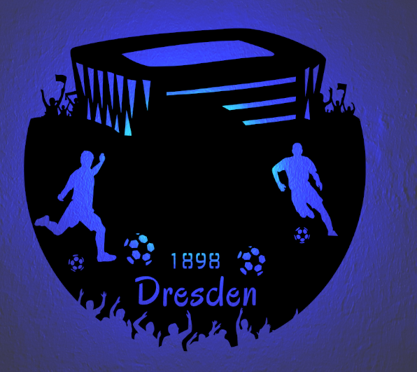 Fußball Deko Led Lampe Dresden