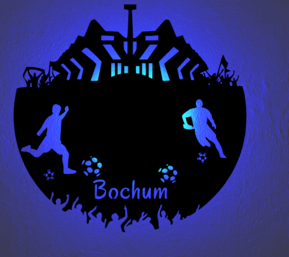 Fußball Deko Led Lampe Bochum