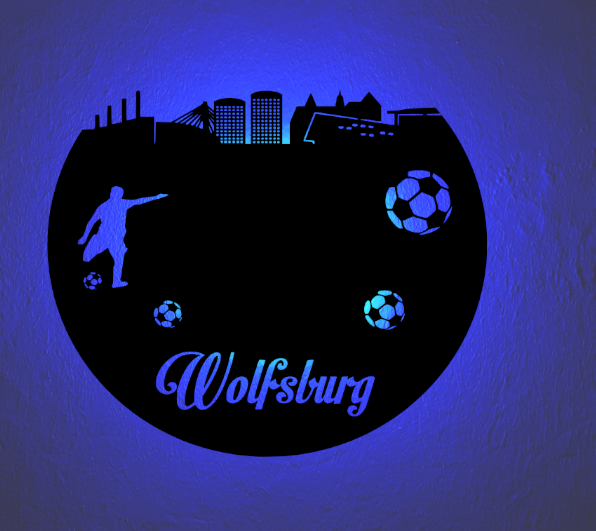 Fußball Led Lampe Wolfsburg