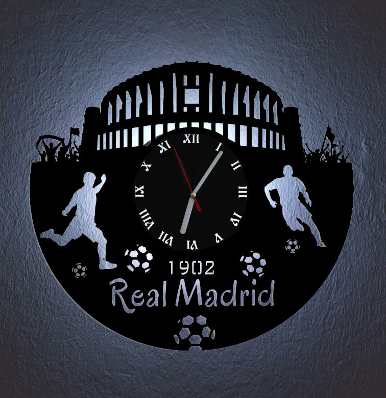 Fußball Fan LED Wanduhr "Madrid"