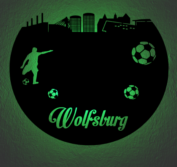 Fußball Led Lampe Wolfsburg