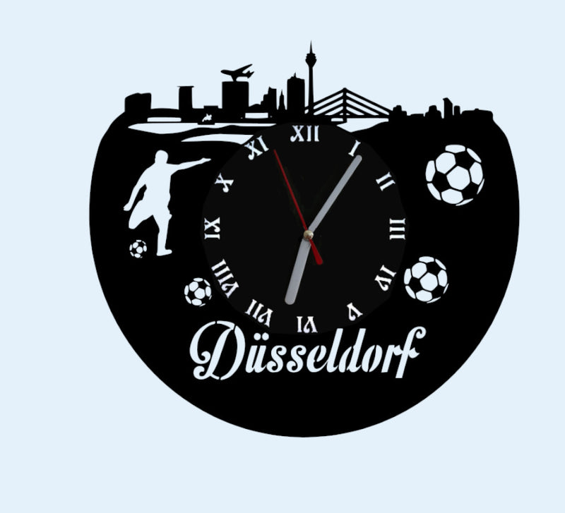 Fußball Fan LED Wanduhr "Düsseldorf"