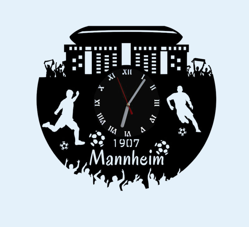 Fußball Fan LED Wanduhr "Mannheim"