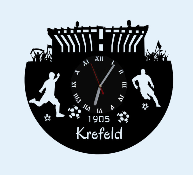 Fußball Fan LED Wanduhr "Krefeld"