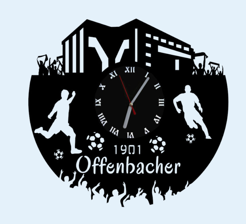 Fußball Fan LED Wanduhr "Offenbach"