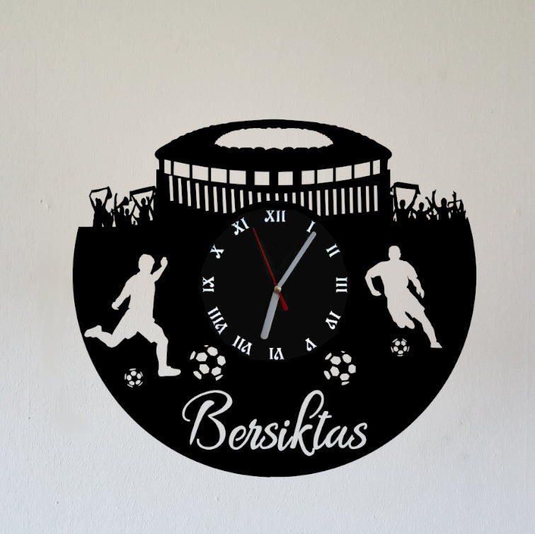 Fußball Fan LED Wanduhr "Bersiktas"