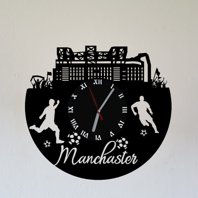 Fußball Fan LED Wanduhr "Manchester"