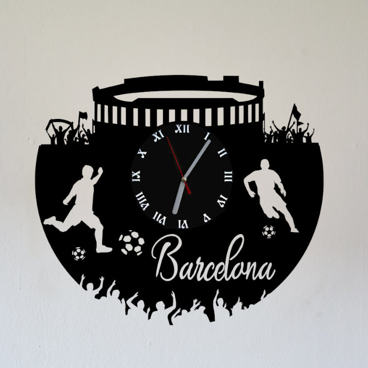 Fußball Fan LED Wanduhr "Barcelona"