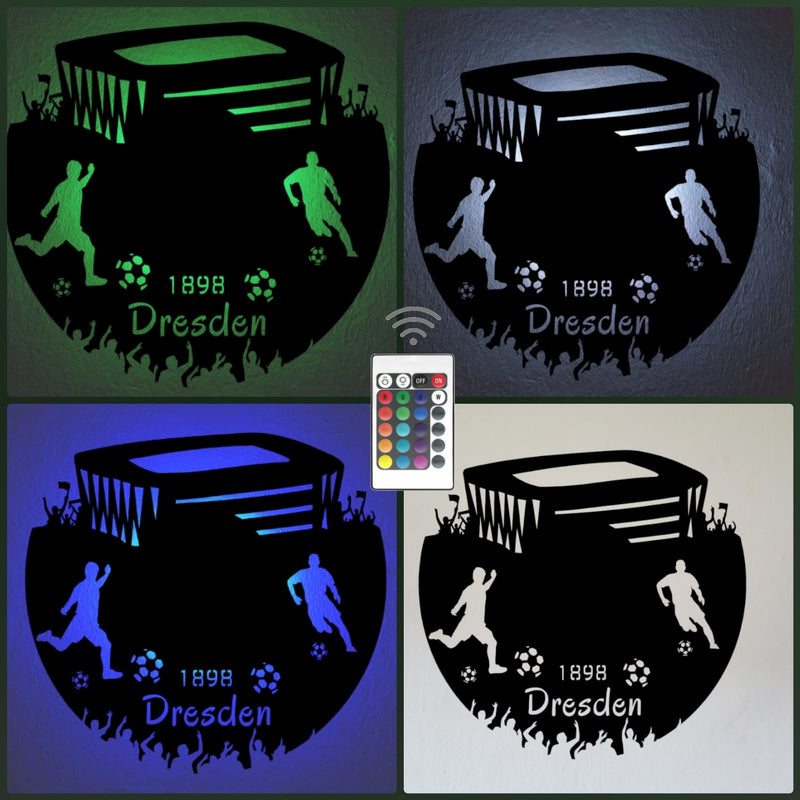 Fußball Deko Led Lampe Dresden