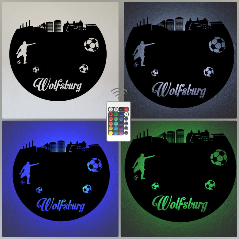 Fußball Led Lampe Wolfsburg