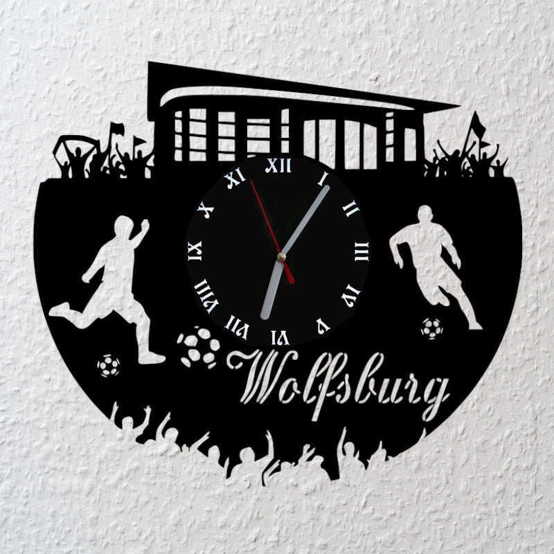 Fußball Fan LED Wanduhr "Wolfsburg"