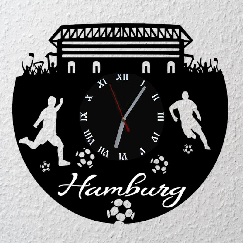 Fußball Fan LED Wanduhr "Hamburg"