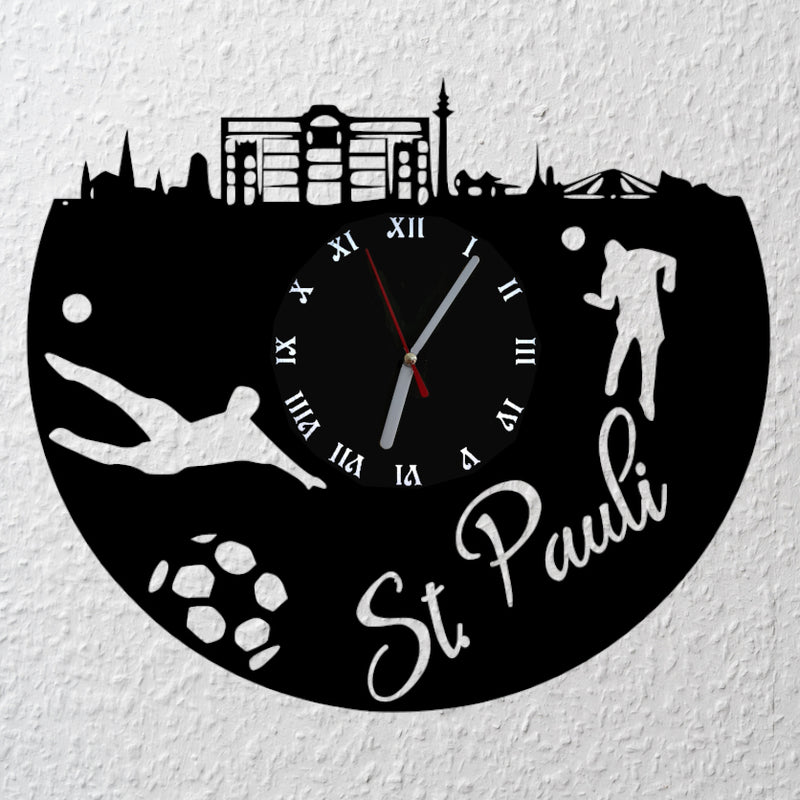 Fußball Fan LED Wanduhr "St. Pauli"