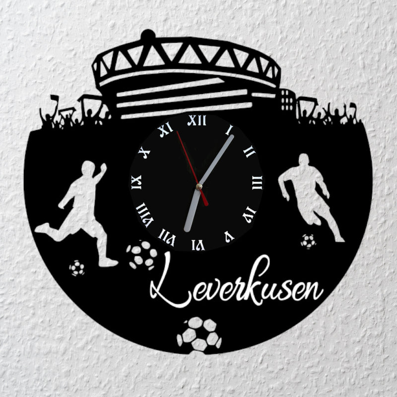 Fußball Fan LED Wanduhr "Leverkusen"