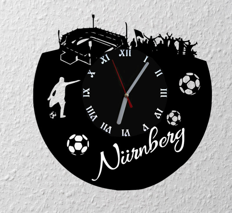 Fußball Fan LED Wanduhr "Nürnberg"