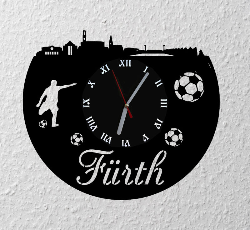 Fußball Fan LED Wanduhr "Fürth"