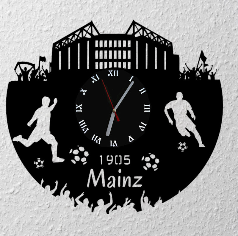 Fußball Fan LED Wanduhr "Mainz"