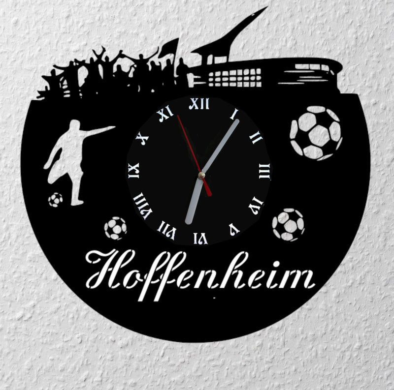 Fußball Fan LED Wanduhr "Hofffenheim"