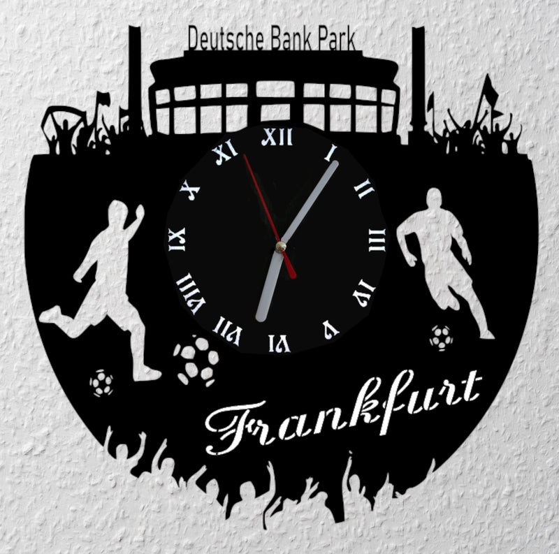 Fußball Fan LED Wanduhr "Frankfurt"