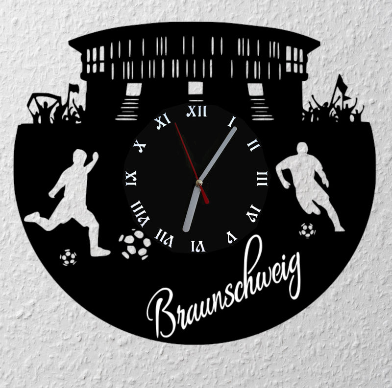 Fußball Fan LED Wanduhr "Braunschweig"