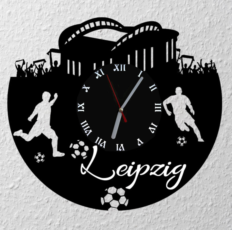 Fußball Fan LED Wanduhr "Leipzig"