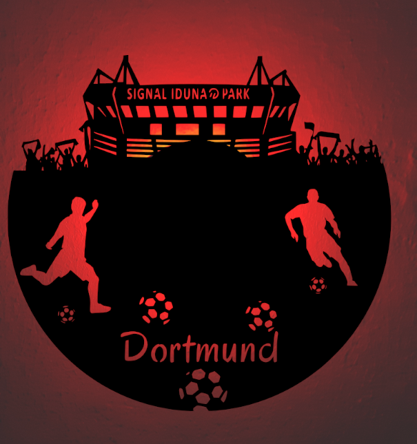 Fußball Deko Led Lampe Dortmund