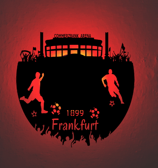 Fußball Deko Led Lampe Frankfurt