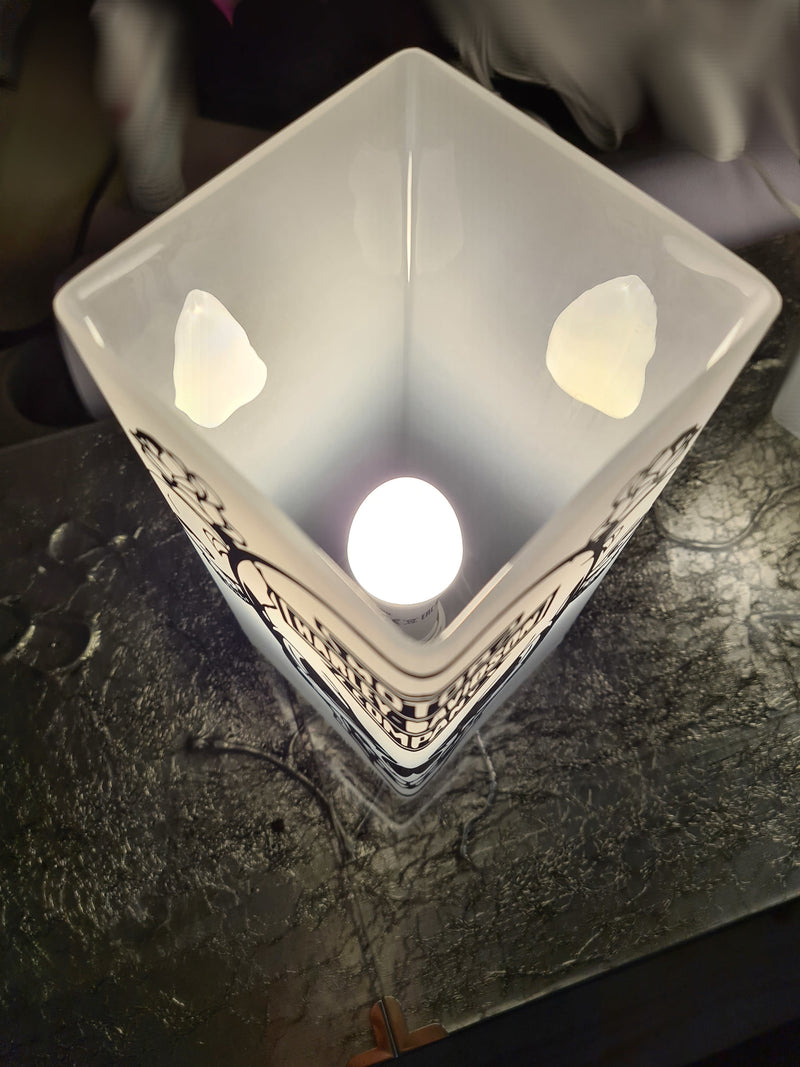 Personalisierte Frost Echt Glas Lampe Tauben