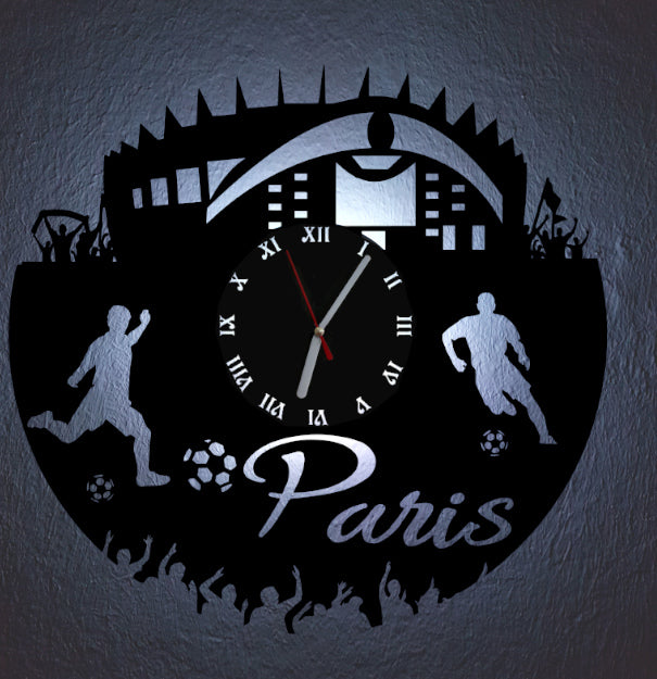 Fußball Fan LED Wanduhr "Paris"